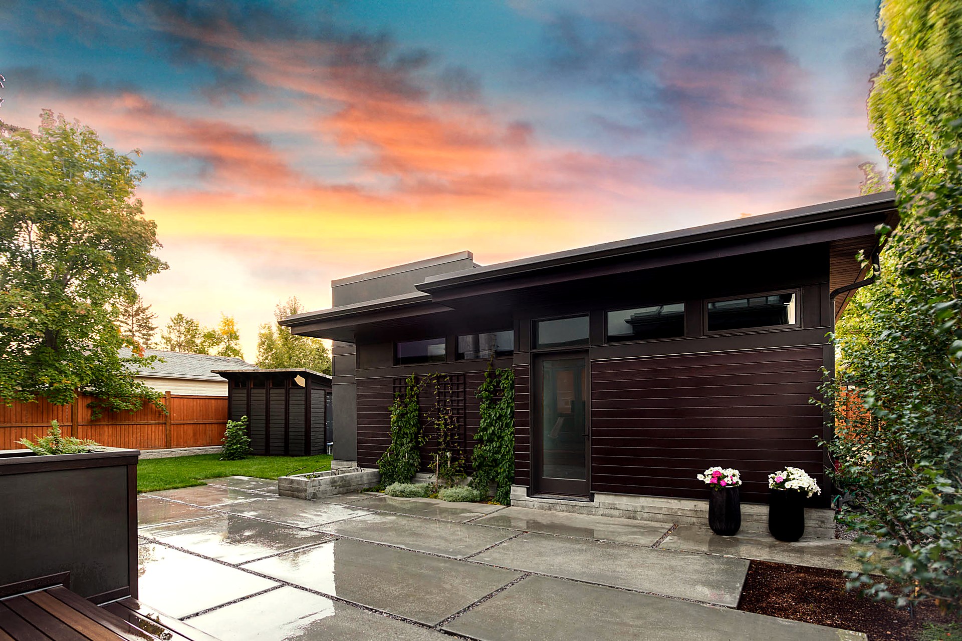 Modern Calgary Home at Sunset — Cossins Windows